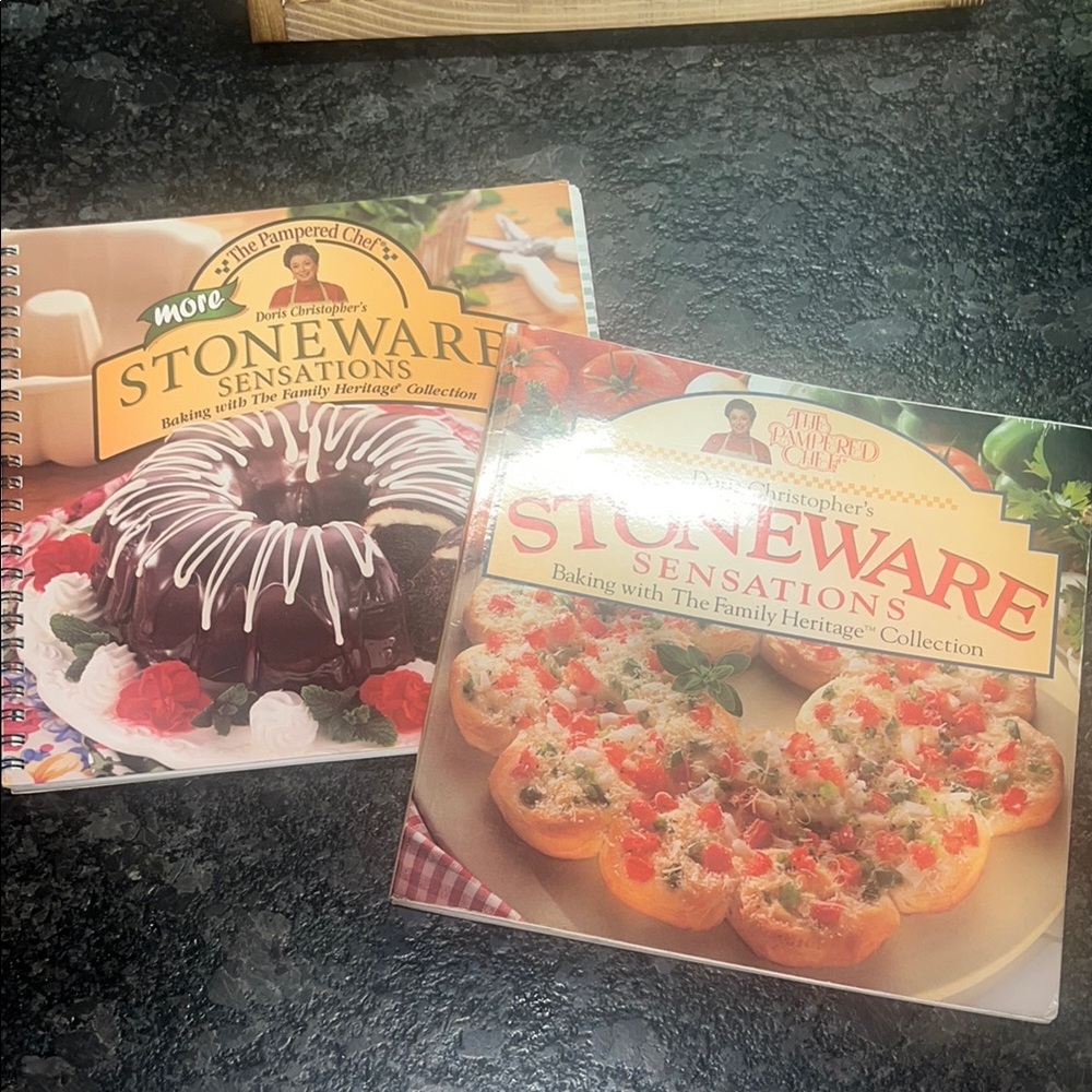 The Pampered Chef Cream and Red Kitchen Cookbook Collection